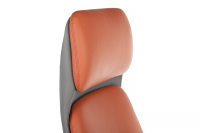 Изображение кресло rv design  napoli (yzpn-yr020) кожа оранжевая-серая